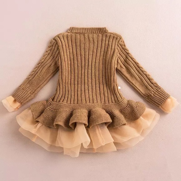 Kids beige Sweater dress - Picture 4 of 5
